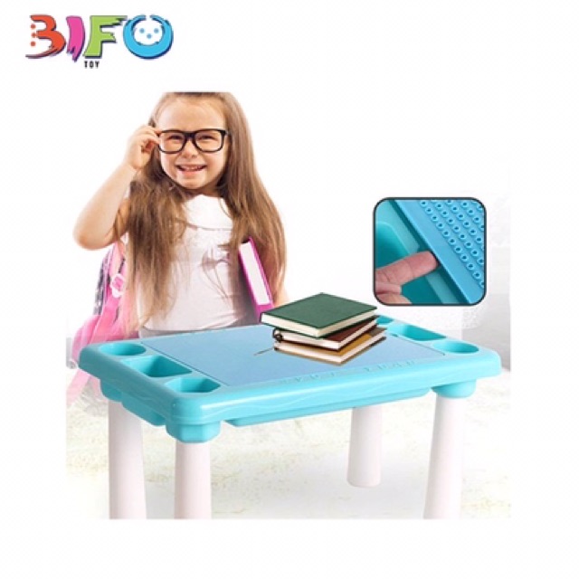 [CAO CẤP]  BÀN+GHẾ] Đồ chơi xếp hình lắp ráp LEGO kèm bàn cho bé