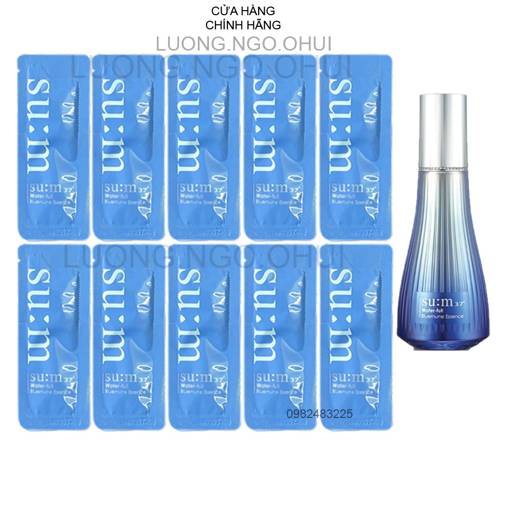 [Mới nhất] Gói sample tinh chất siêu cấp nước, phục hồi tái tạo da SUM 37 Water Full Bluemune Essence 1ml