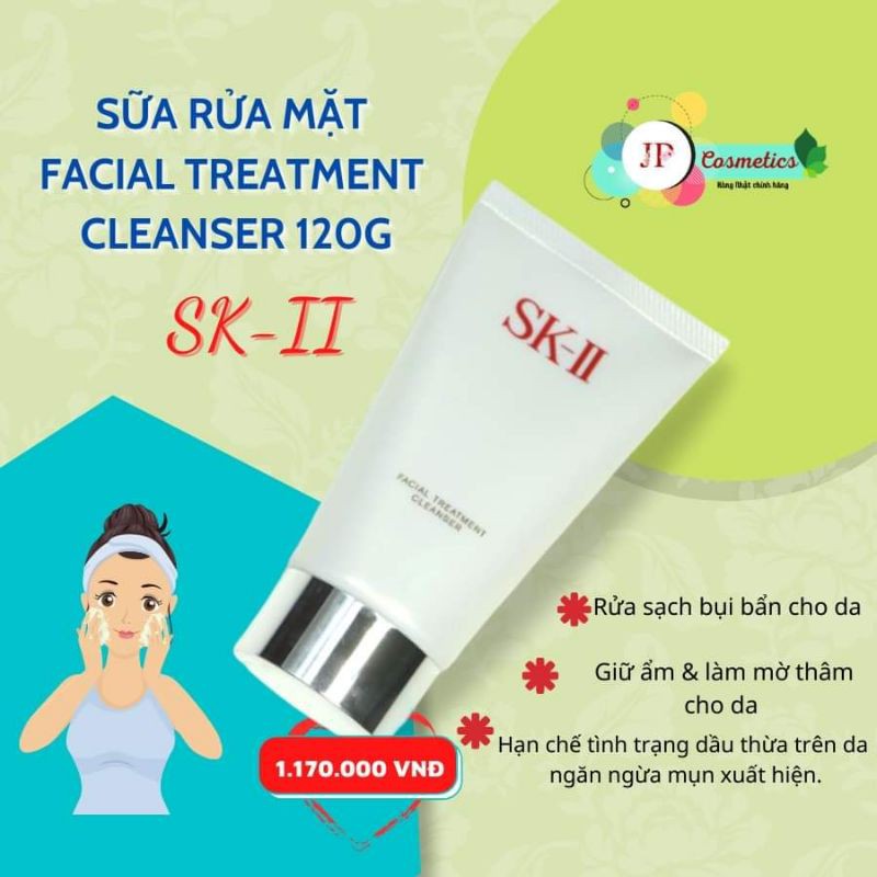 (Đủ bill) Sữa Rửa Mặt SK-II Facial Treatment Gentle Cleanser 120g Nhật Bản