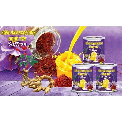 Giá sốc hồng sâm ngọc linh nhụy hoa nghệ tây saffron 400gr - tặng gói kẹo sâm  hàn quốc