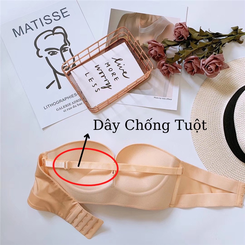 Áo Ngực Không Dây Không Gọng Nâng Ngực Chống Tuột Cài Trước Siêu Quyến Rũ EvaBra 336