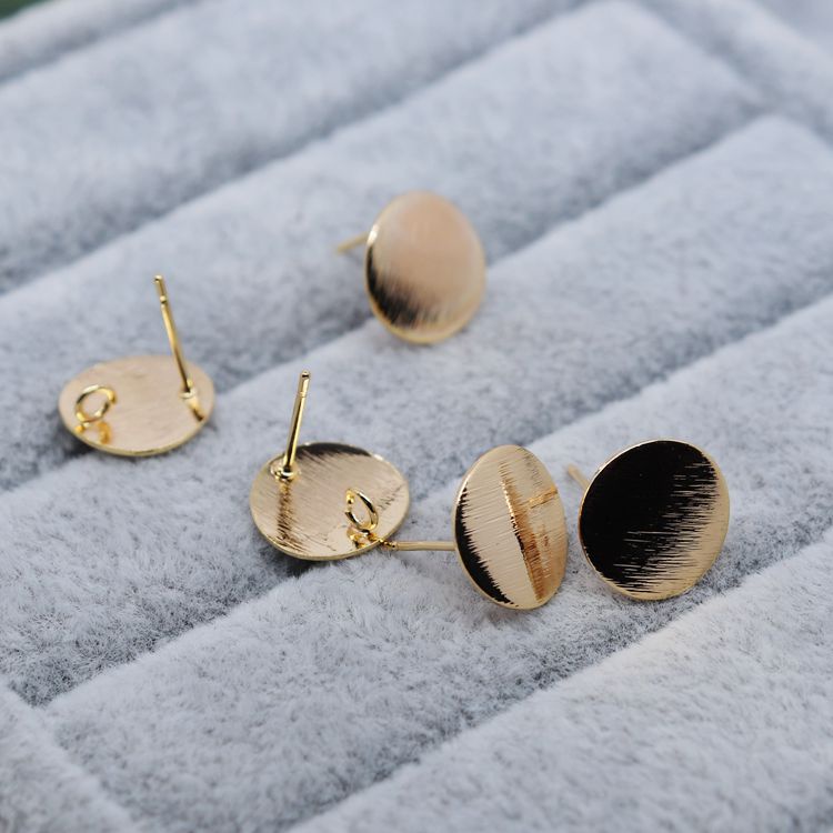 Một Cặp Khuyên Tai Tròn Mạ Vàng 18k Thời Trang Cá Tính