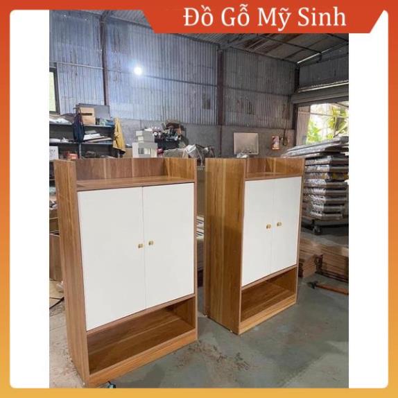 Tủ giày dép thông minh 2 cánh tủ kệ giày gỗ MDF trang trí phòng khách góc tường, Đồ gỗ Mỹ Sinh cao cấp