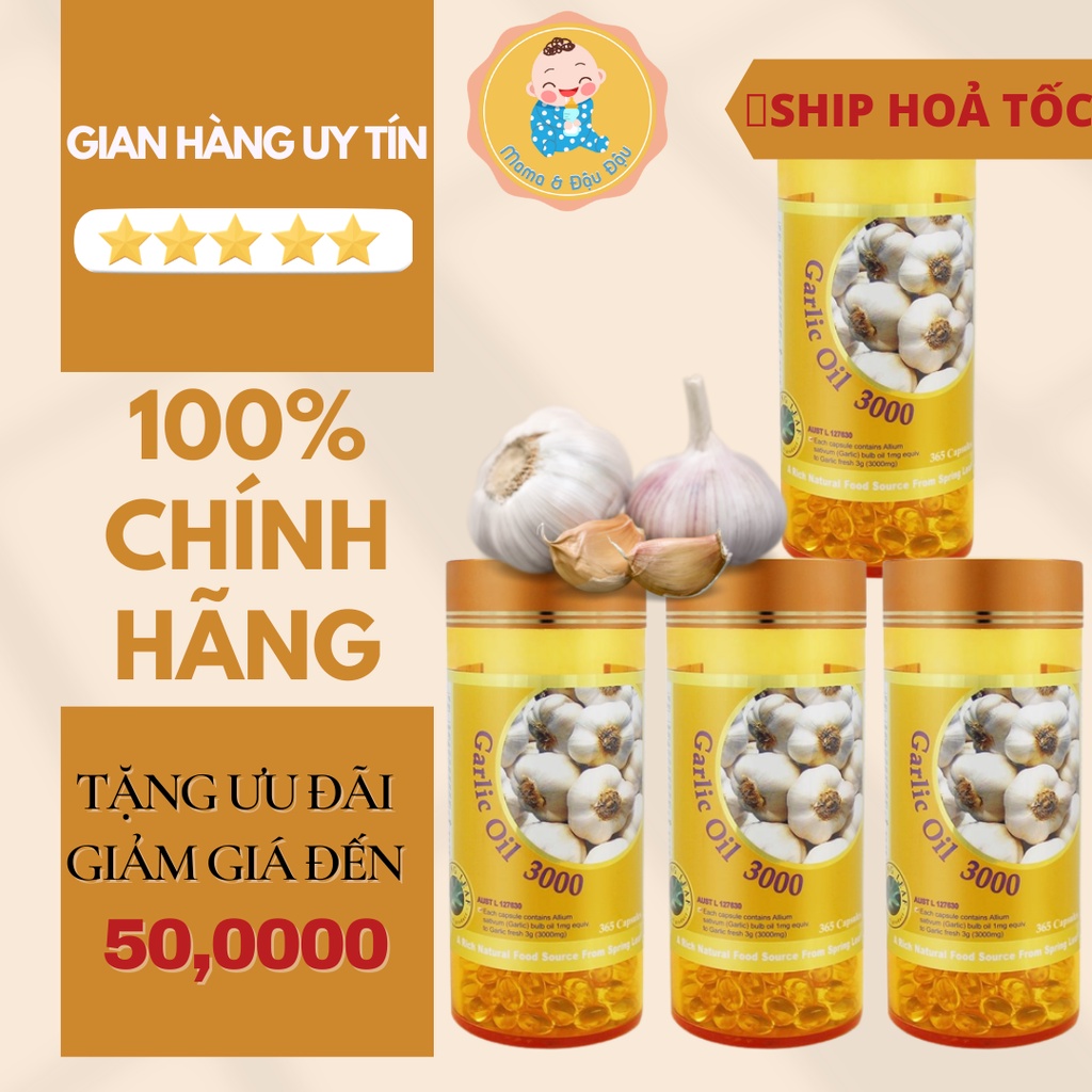 TINH DẦU TỎI GARLIC OIL SPRING LEAF TĂNG ĐỀ KHÁNG, KHÁNG KHUẨN, GIẢM TRIỆU CHỨNG CẢM LẠNH