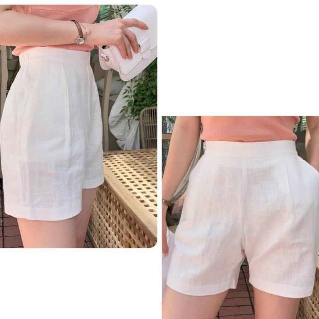Quần short đũi lưng cao
