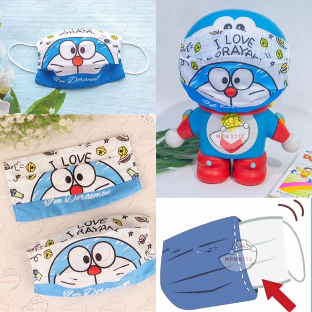 KHẨU TRANG VẢI NGỪƠI LỚN DORAEMON DOREMON | BigBuy360 - bigbuy360.vn