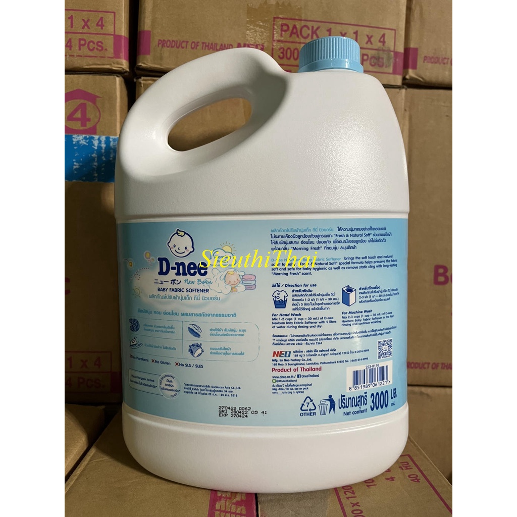 Nước Xả Vải Dnee  hàng chuẩn Thái Lan 3000ml mẫu mới