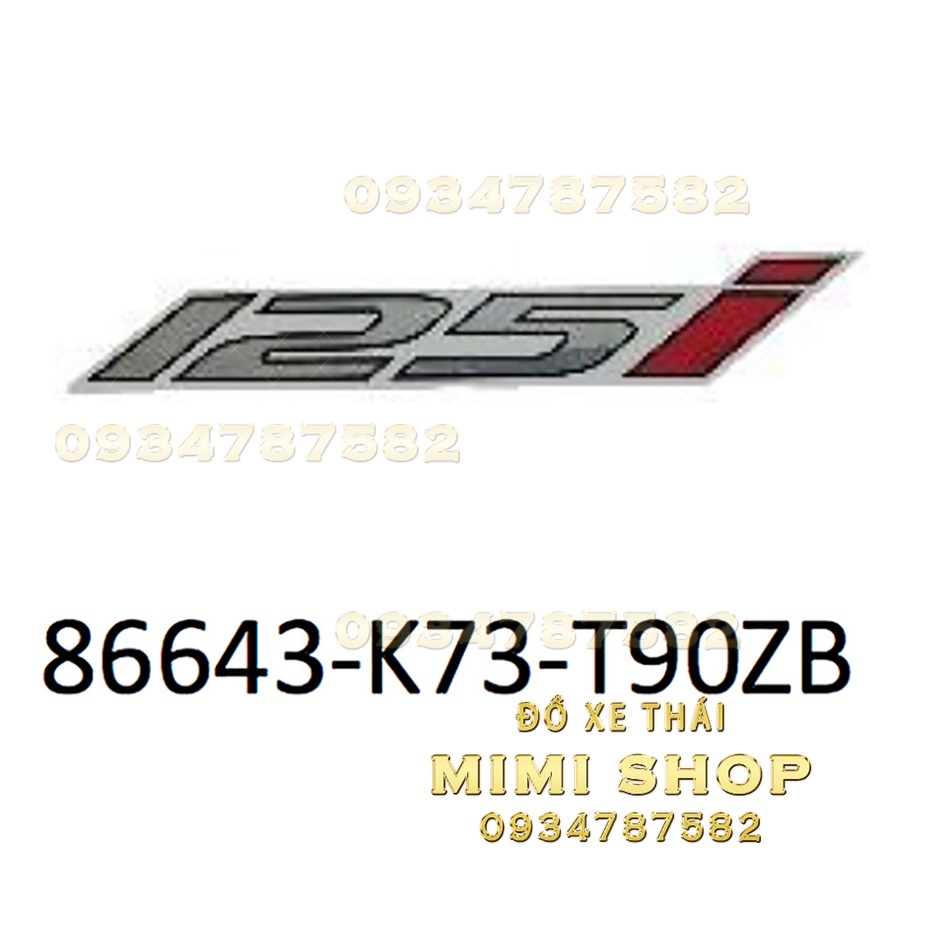 TEM CHỮ 125I WAVE125I 2018-2020 CHÍNH HÃNG HONDA  THÁI LAN | 86643-K73-T90ZB 4