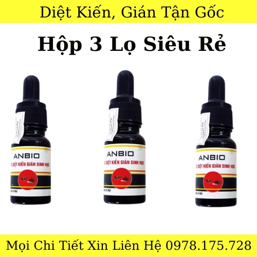 [Combo 3 Lọ] Thuốc Diệt Kiến - Thuốc Diệt Gián Anbio An Toàn Hiệu Quả