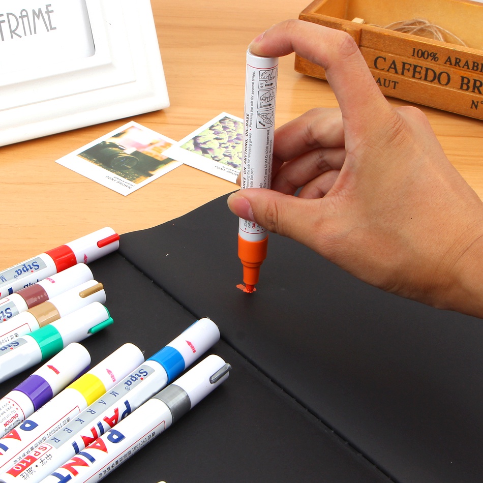 Bút Đánh Dấu Lốp Xe Hơi Cao Su/Kim Loại Cao Su 12 Màu Chống Nước