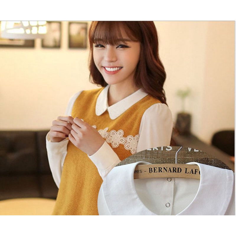 Cổ áo sơ mi tròn xinh
