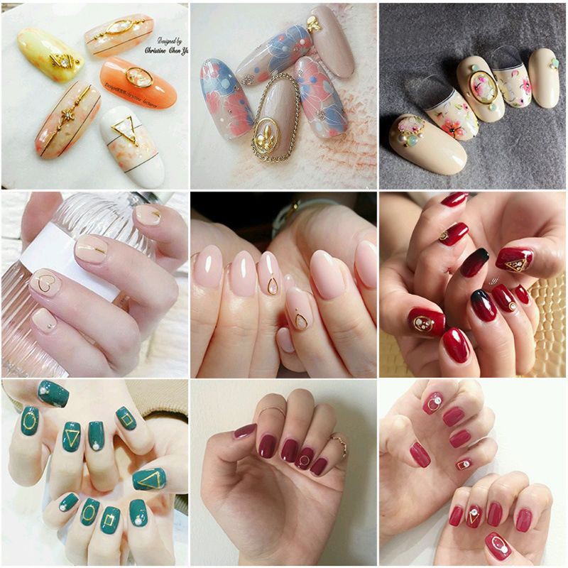 Hộp 120 phụ kiện trang trí đồ trang sức thủ công bằng kim loại nhiều hình dạng