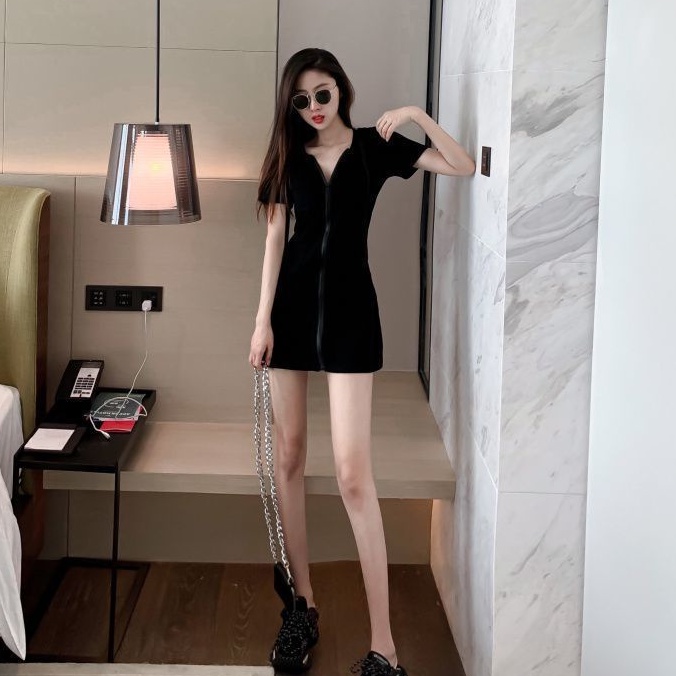 Đầm Thể Thao Có Mũ Trùm Đầu Phối Khóa Kéo Nhẹ Nhàng Ngọt Ngào Thời Trang Cho đầm Nữ NZ-LYQ-03