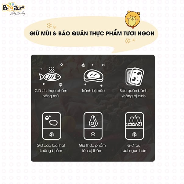Máy hút chân không thực phẩm Bear VS-B01V1 - Bear FKJ-A01F1