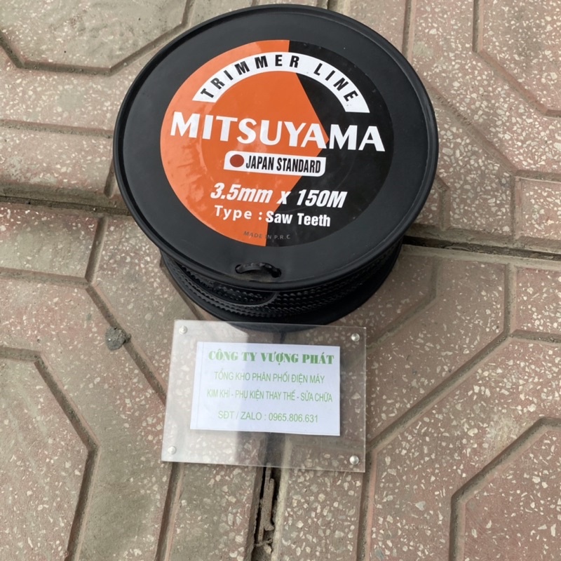 Cước Cắt Cỏ Vuông Gai MITSUYAMA Nhật Bản, Cước Cắt Cỏ 3,5 mm - 3,3 mm