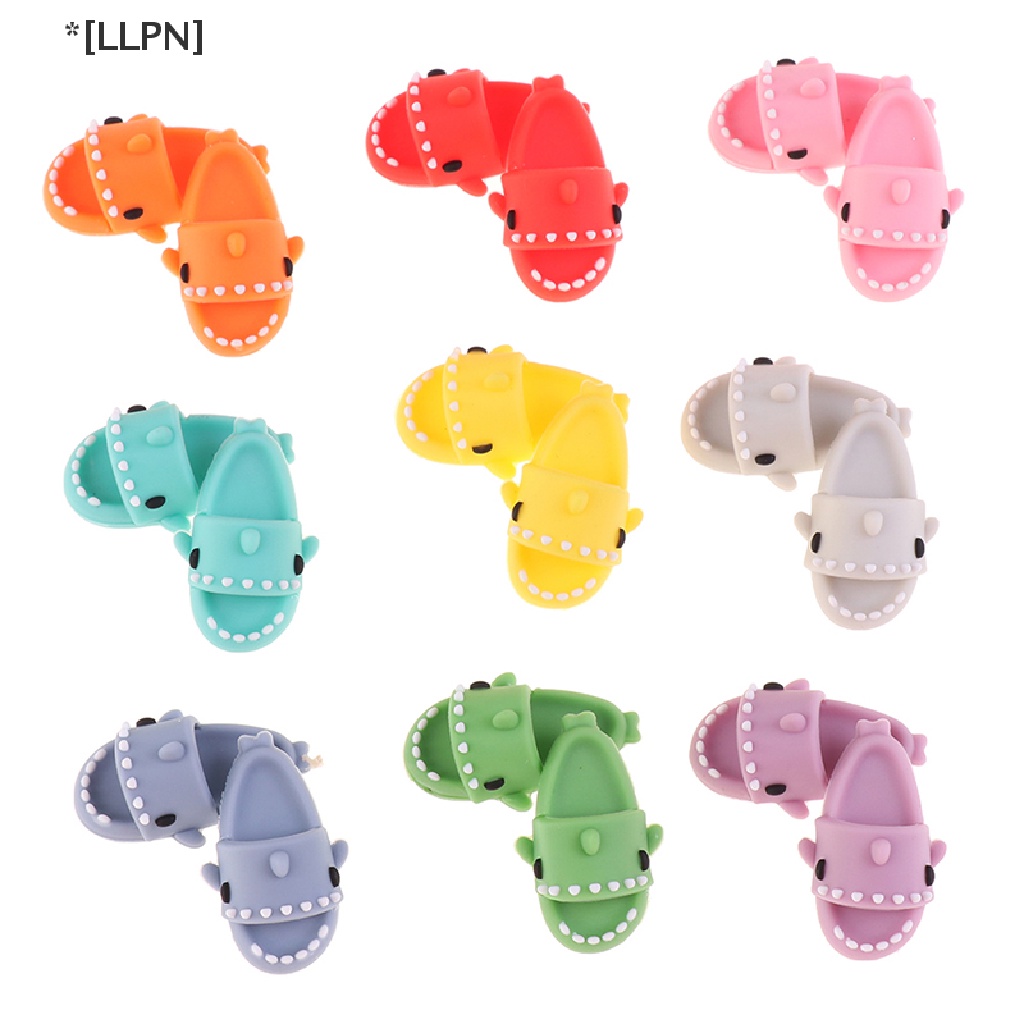 1 Đôi Giày Hình Cá Mập Dễ Thương Cho Búp Bê Ob11 1 / 12