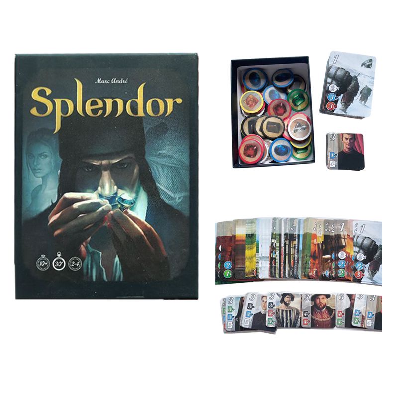 Bộ bài board game Splendor phiên bản tiếng Anh mini dành cho gia đình / bữa tiệc