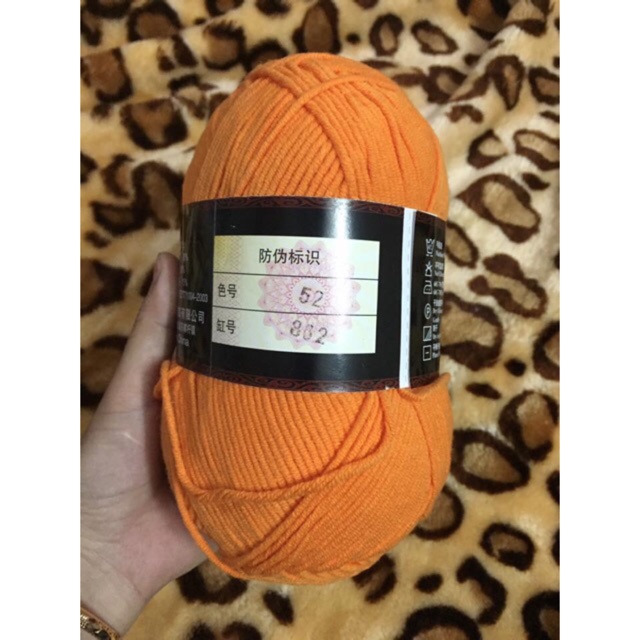 Len sợi milk cotton loại I 125gr - Màu 1 - màu 49