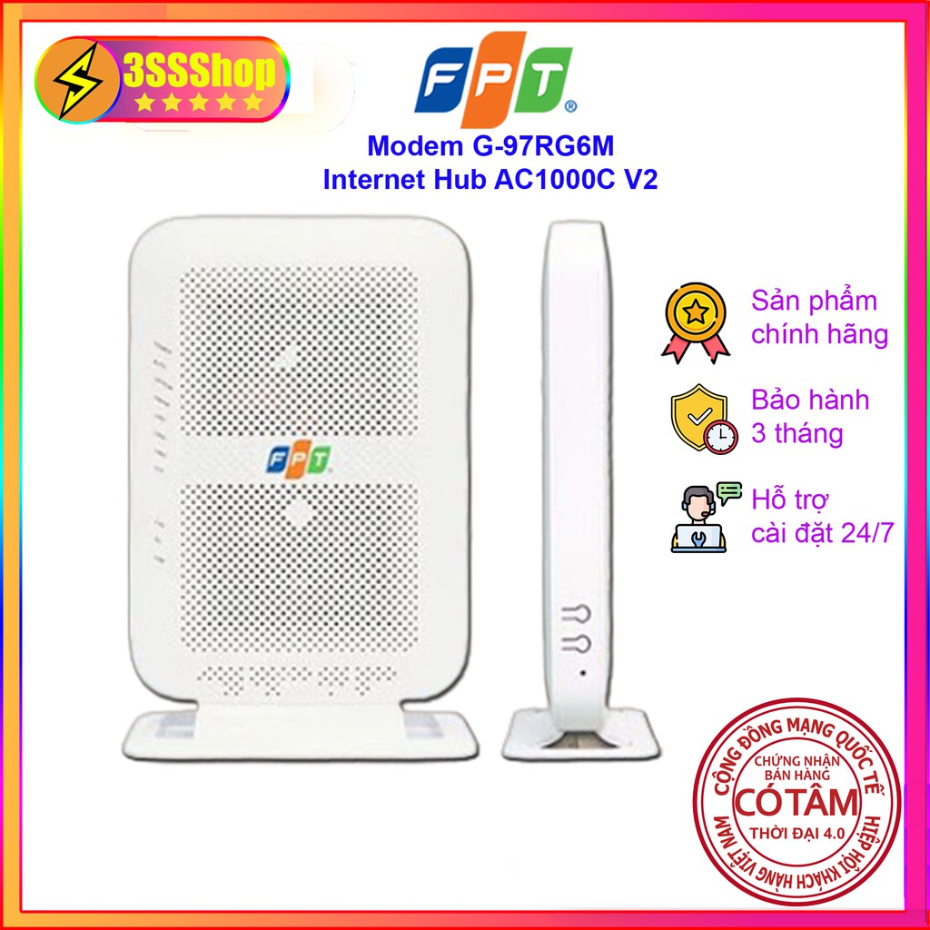 Modem WiFi FPT G-97RG6M Internet Hub AC1000C V2 hàng chính hãng đã qua sử dụng