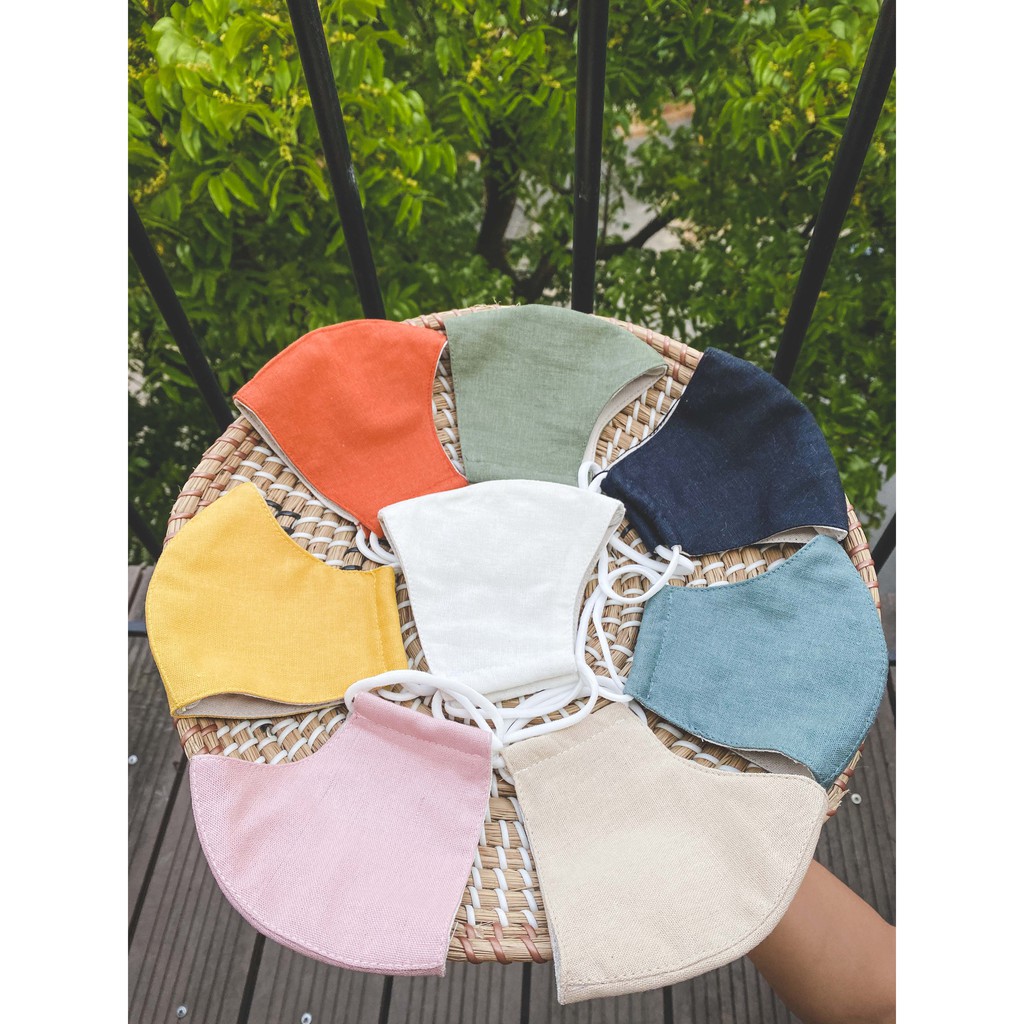 Khẩu trang vải linen 3 lớp - Khẩu trang kháng khuẩn | BigBuy360 - bigbuy360.vn