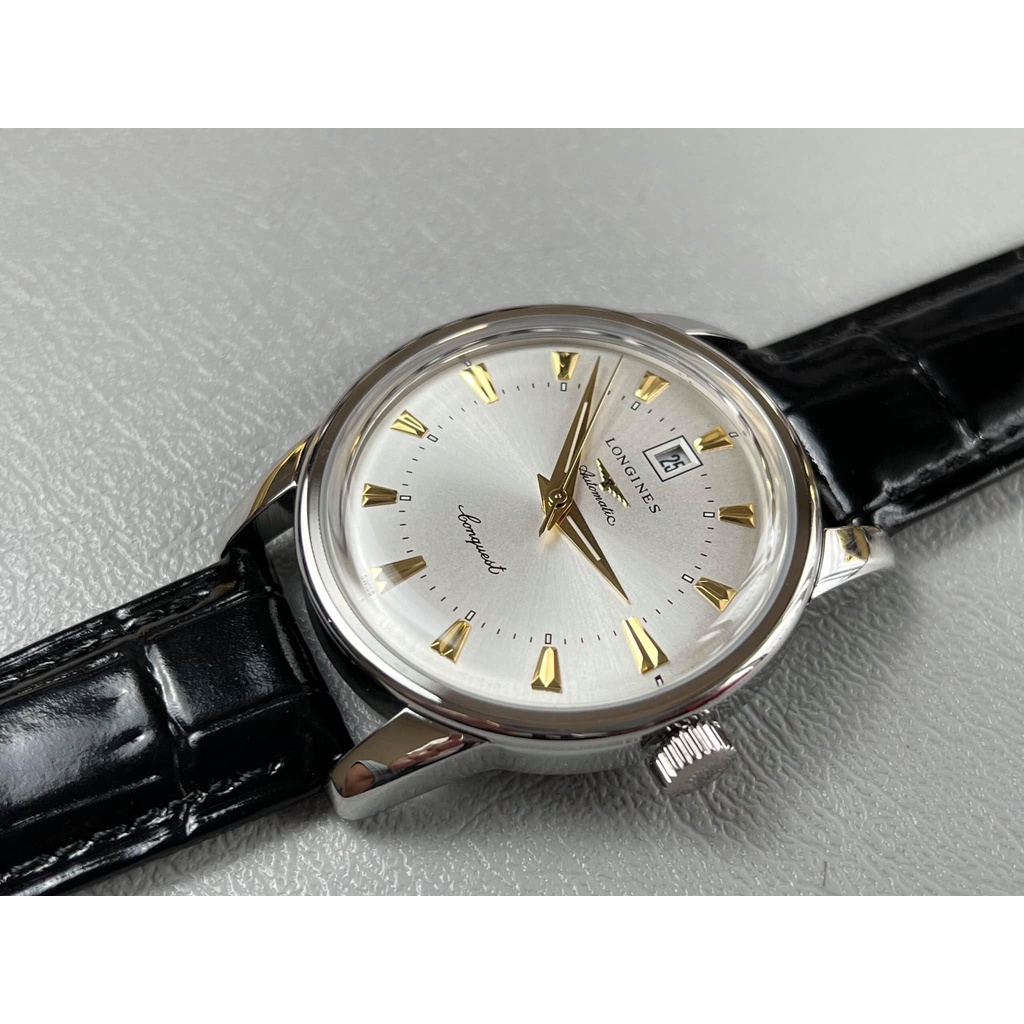 Đồng hồ Nam lg  bát quái máy nhật Myota vỏ vàng ta mặt trắng dòng cơ Automatic size 40mm dây da