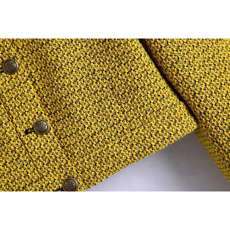 Áo dạ Tweed cao cấp dáng croptop order Quảng Châu