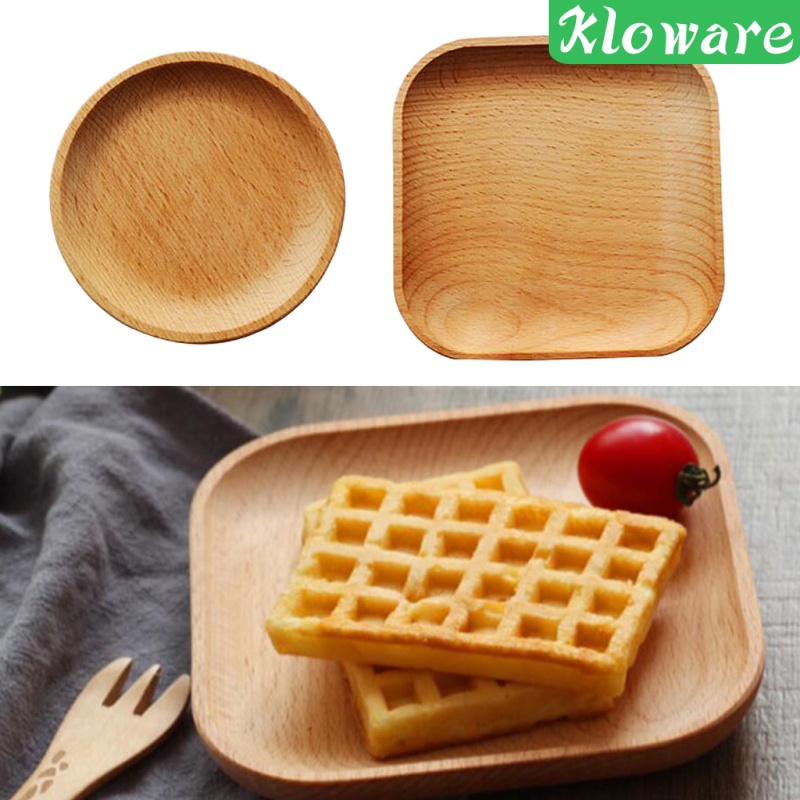 Đĩa Tròn Bằng Gỗ Đựng Thức Ăn Trái Cây Salad