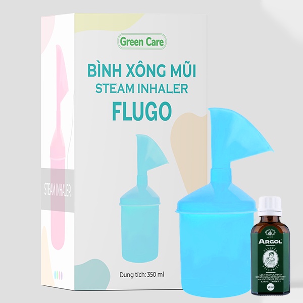 Combo: Bình xông mũi FLUGO và tinh dầu xông Argol