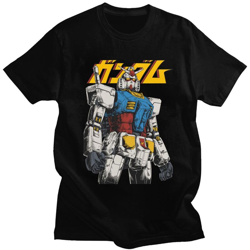 &#Áo Thun Nam Ngắn Tay In Hình Rô Bốt 39;s The First Gundam Cá Tính