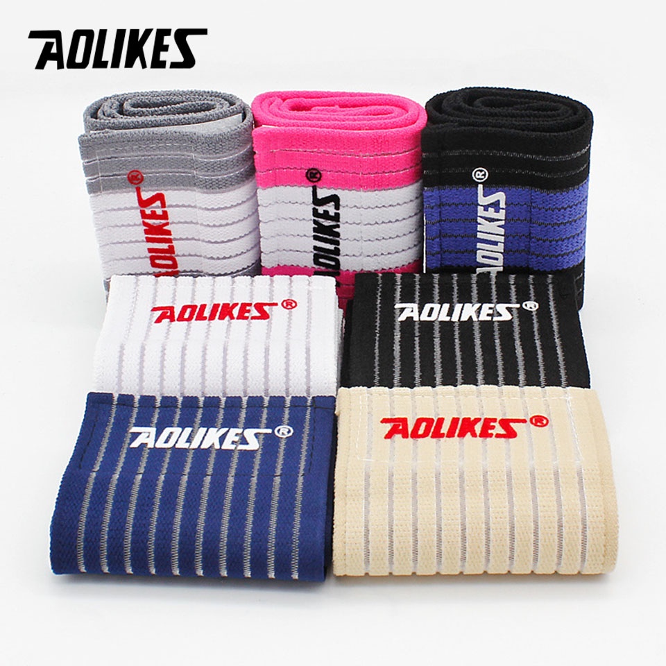 Băng cổ tay AOLIKES vải cotton co giãn hỗ trợ nâng tạ luyện tập thể hình