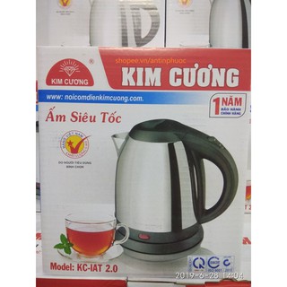 Ấm siêu tốc inox kim cương 2l