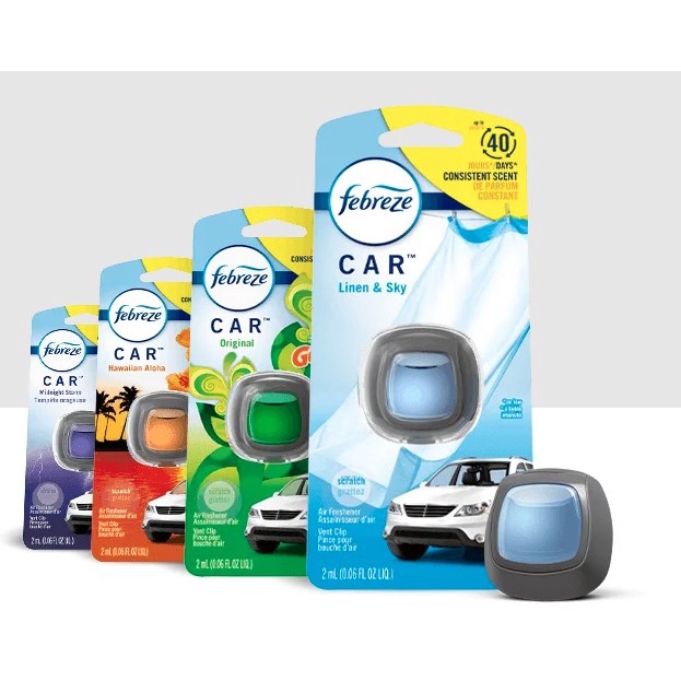 Nước Hoa Ô Tô Thơm Xe Hơi Febreze Vỉ 5 Cái Hương Thơm Sang Trọng Chuẩn Hàng Mỹ Costco USA