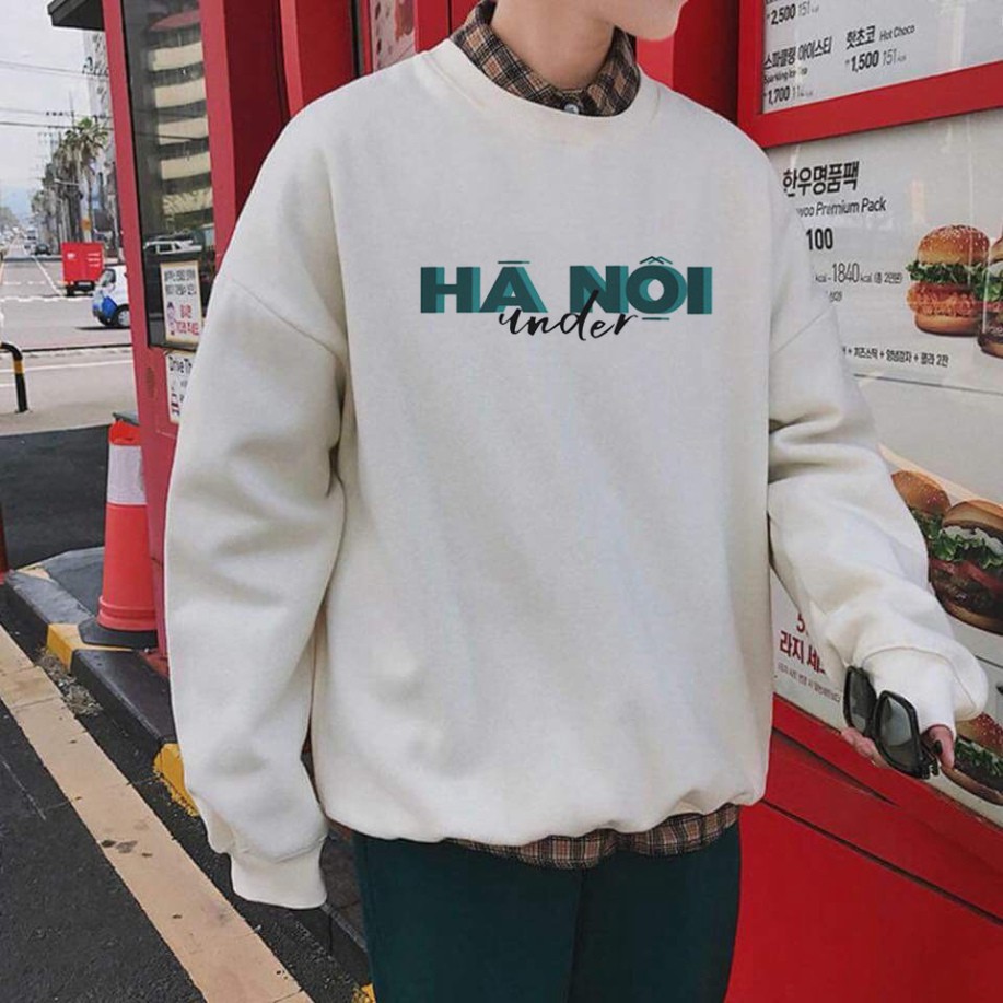[MẪU MỚI TREND THU ĐÔNG 2021] Áo sweater LOGO under Hà Nội Form Rộng Áo hoodie UNISEX Nam Nữ- In Hình Local Brand AN02 | BigBuy360 - bigbuy360.vn