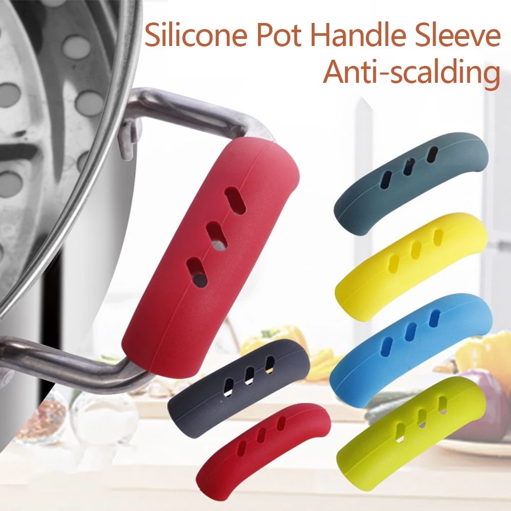 Set 2 Dụng Cụ Hỗ Trợ Nhắc Nồi Chống Bỏng Tay Cầm Silicone