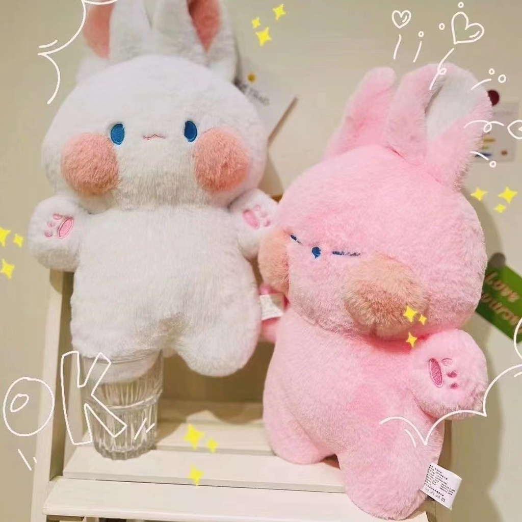 💖Gấu Bông Thỏ Dễ Thương Chất Lượng Tốt Gấu Bông 4 Màu Thỏ Nhồi Bông Dễ Thương Làm Quà Tặng Bạn Gái