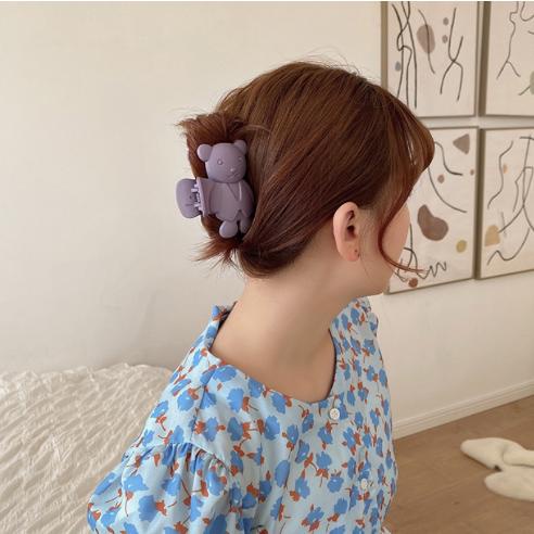Kẹp tóc càng cua (gấp tóc) hình gấu nhiều màu xinh xắn DTonline (ngẫu nhiên) GAUVEST