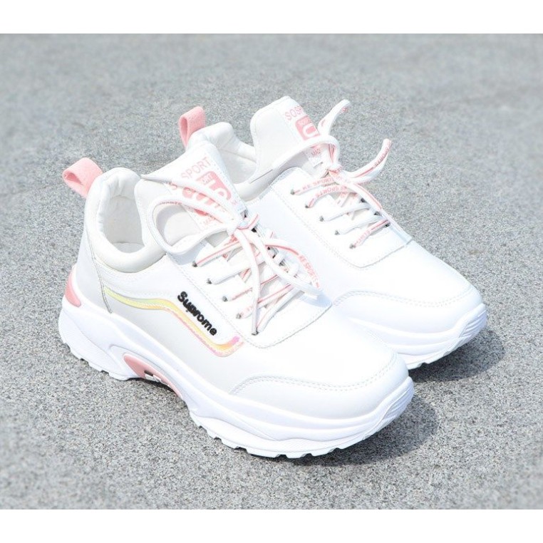 Giày sneaker nữ MS007 (trắng hồng)