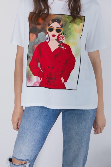 (Sẵn)Áo phông Zara dư sịn new, 2 mầu