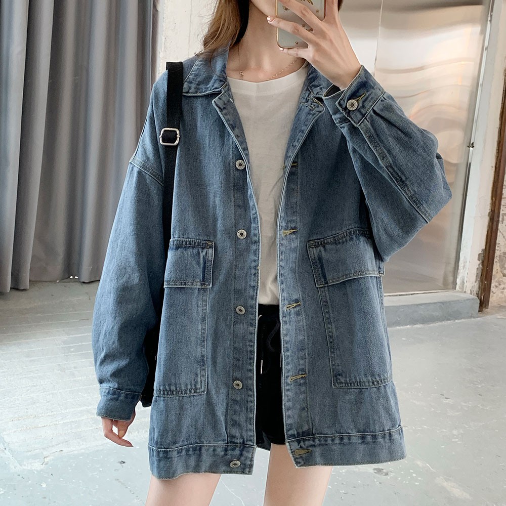 Áo Khoác Denim Phong Cách Hàn Quốc Cá Tính Cho Nữ | BigBuy360 - bigbuy360.vn