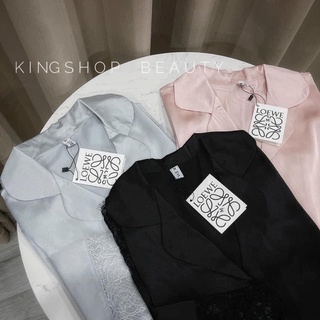 Set lụa trơn pizama phối ren siêu đẹp