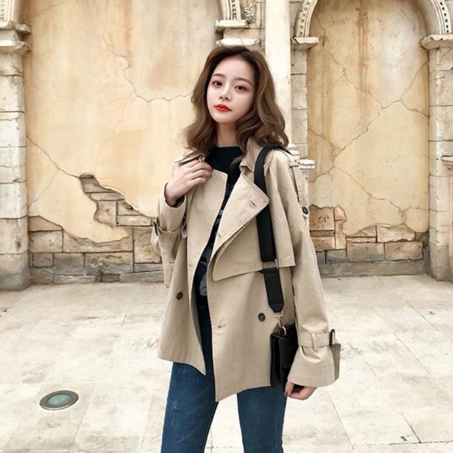 Trench coat- Áo khoác khaki nữ Hàng Order