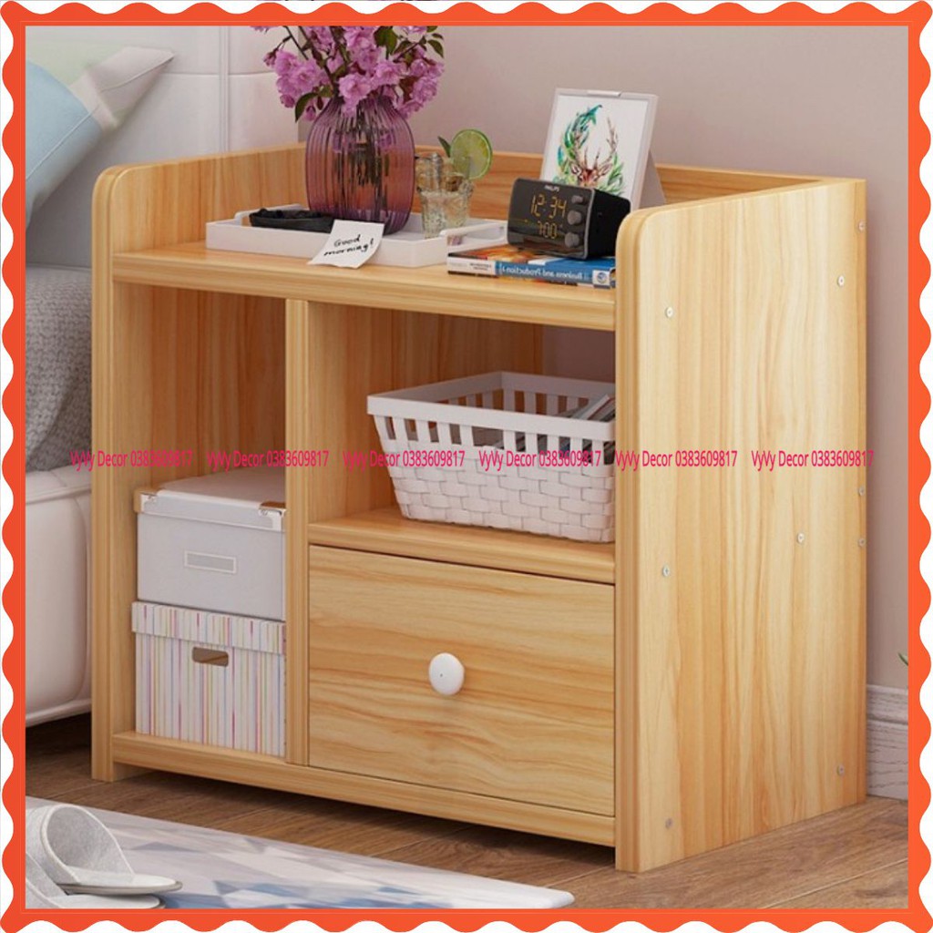 Tủ Để Đầu Giường - Tab Đầu Giường Gỗ MDF Cao Cấp Màu Gỗ