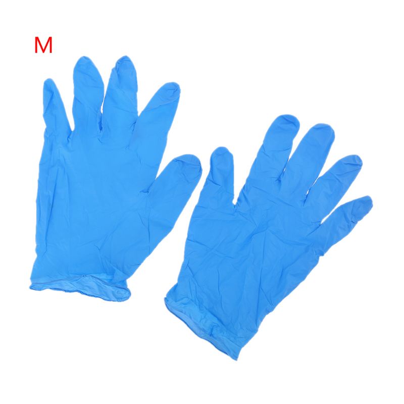 Set 100 Găng Tay Nitrile Màu Xanh Navy Chống Nước Dùng Một Lần An Toàn
