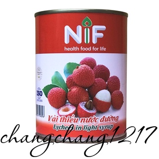 Vải thiều ngâm đóng lon nif lon 560gr