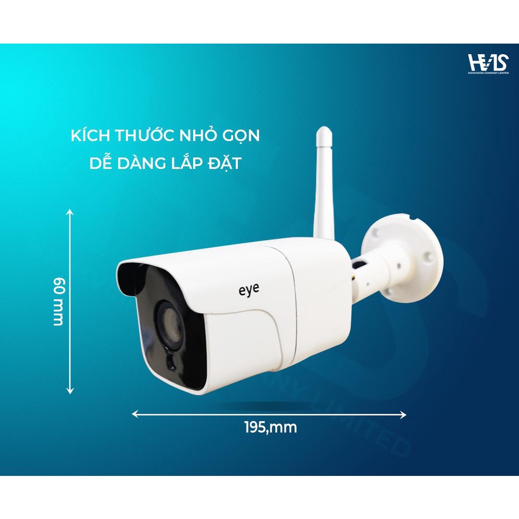 Camera IP Wifi Ngoài Trời Eye 2.0MP 1080p hồng ngoại ban đêm hồng ngoại ban đêm (Trắng)