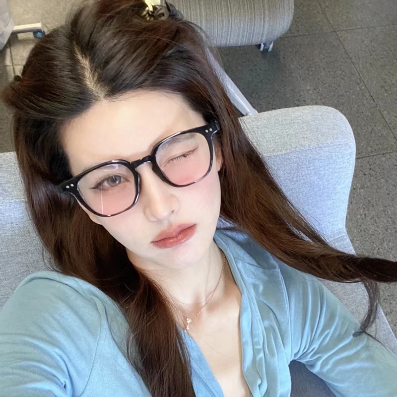 Mắt Kính Má Hồng Gọng Đen Đơn Giản Thời Trang Dành Cho Nữ
