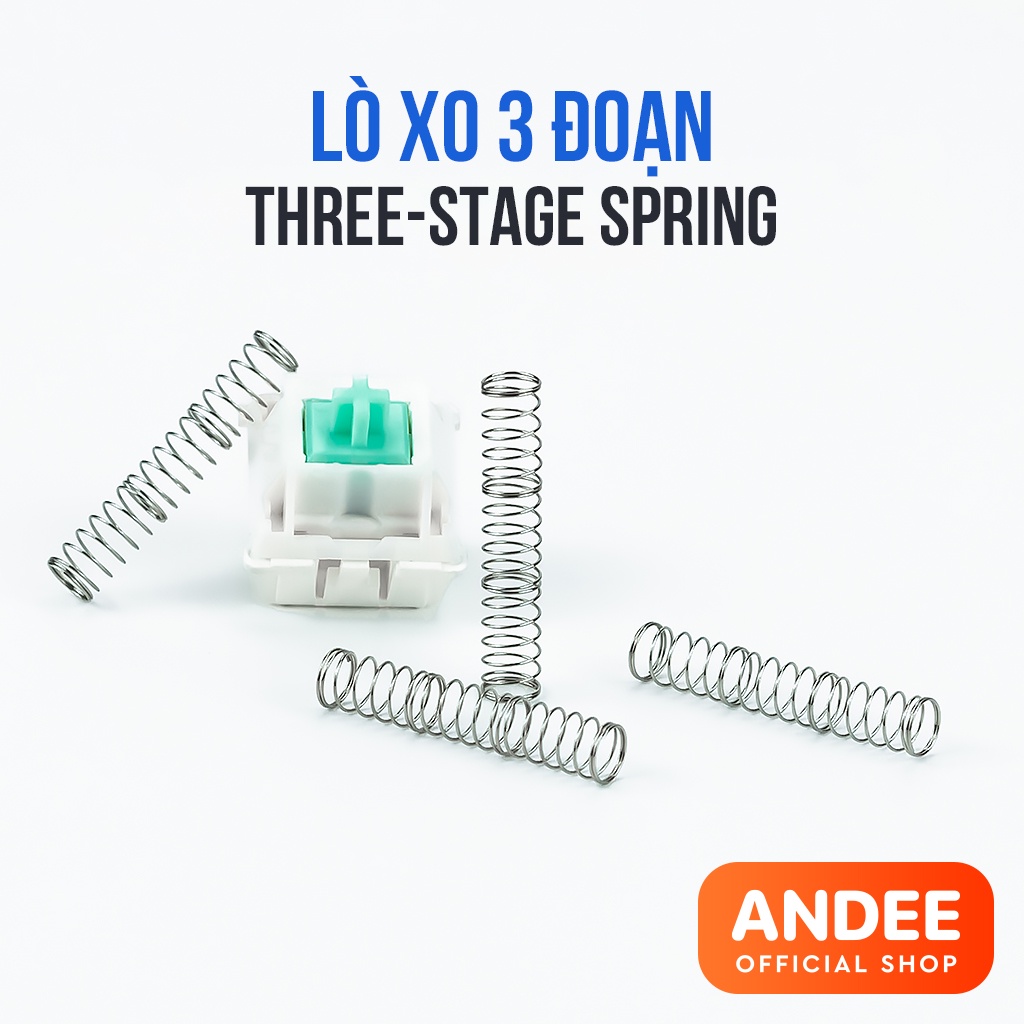 Lò xo 2 đoạn 3 đoạn dùng thay cho switch bàn phím cơ