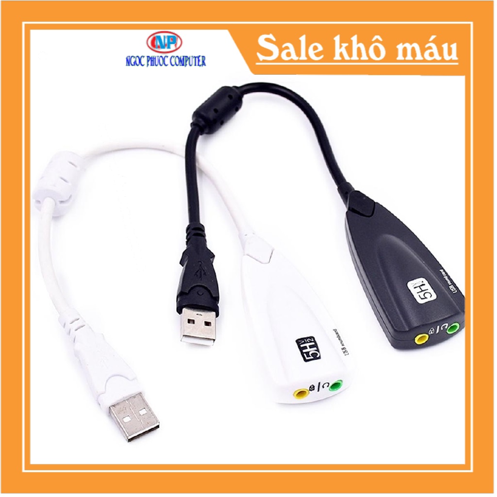 [Usb ra sound] Usb chuyển thành card âm thanh cực chất 7.1 - 5HV2 có dây có thể sử dụng cho máy tính bàn hoặc laptop