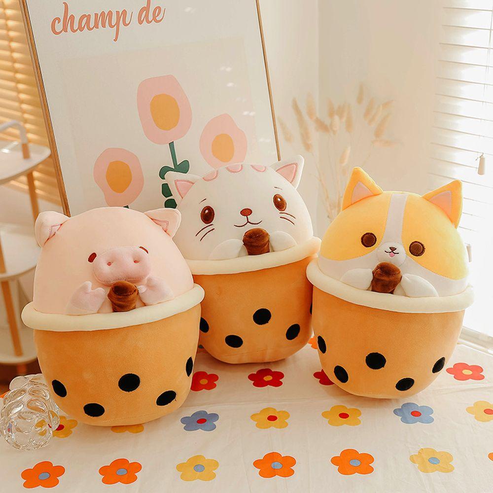 DARNELL Gối Ôm Nhồi Bông Thiết Kế Kiểu Dáng Động Vật Hoạt Hình Dễ Thương