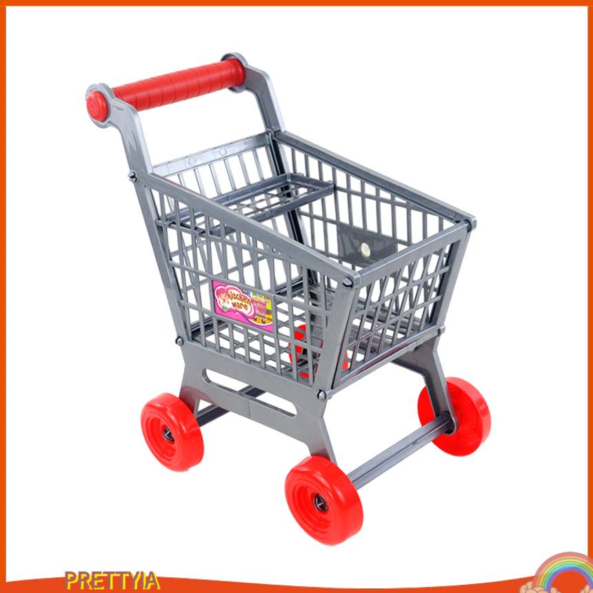 Đồ Chơi Xe Đẩy Mua Sắm Mini Màu Xám Cho Bé